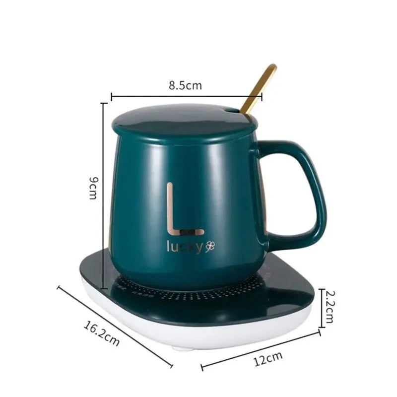 Set cana din ceramica si suport pentru mentinere calda 350 ml