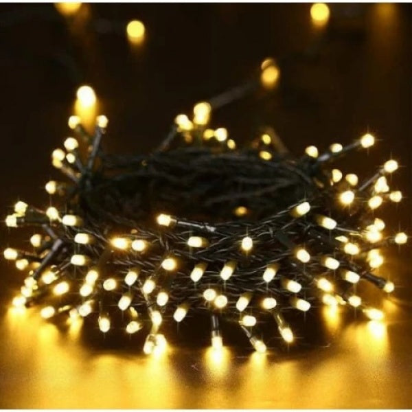 Set 4 x Instalatie cu Incarcare Solara 100 LED, 10 Metri - Alb Cald