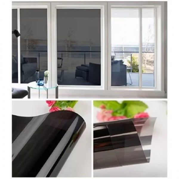 Set 3 x Autocolant Oglinda Negru, 60 x 300 cm