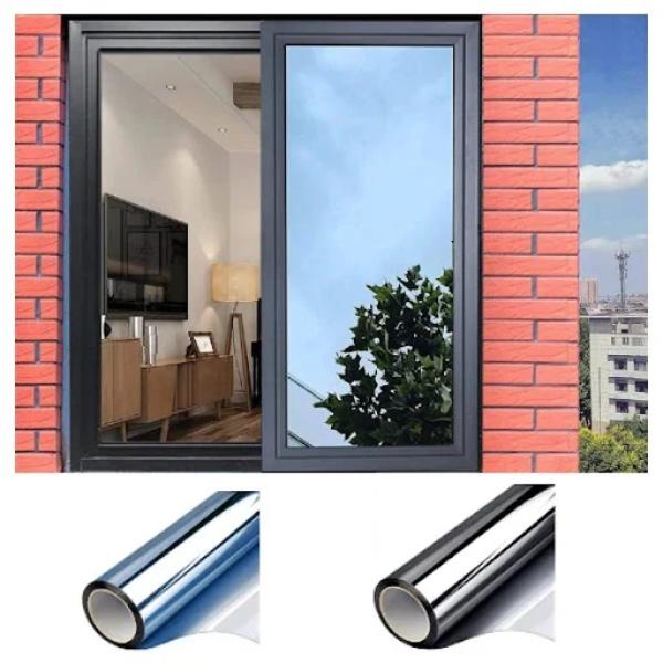 Set 3 x Autocolant Oglinda Albastru, 60 x 300 cm