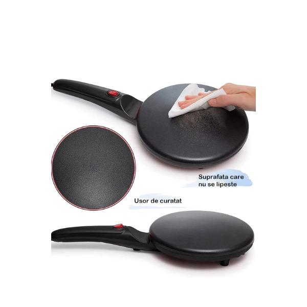 Tigaie Electrica Profesionala Pentru Clatite cu Suprafata Antiaderenta