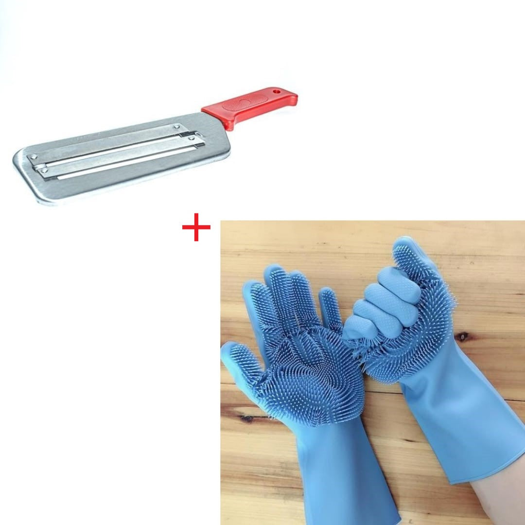 Dispozitiv de Tocat Varza + Manusi pentru Spalat Vase