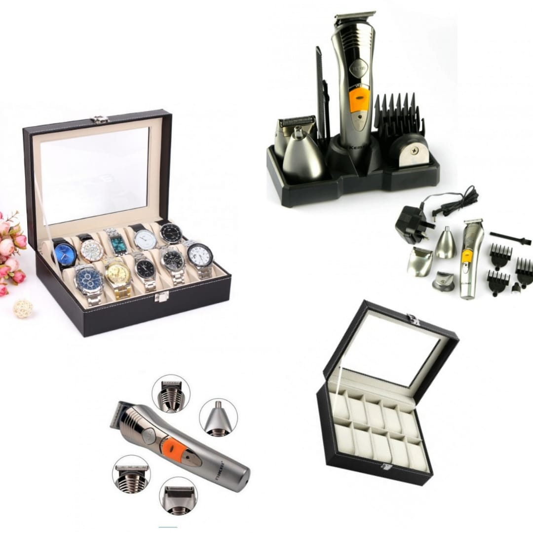 Aparat de Tuns 7 in1 Nikai + Cutie Depozitare 10 Ceasuri