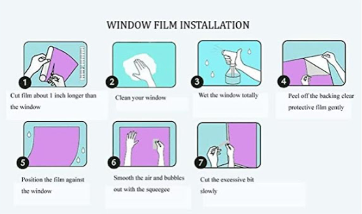 Set 2 x Folie geam, dungi albe 60 x 300 cm