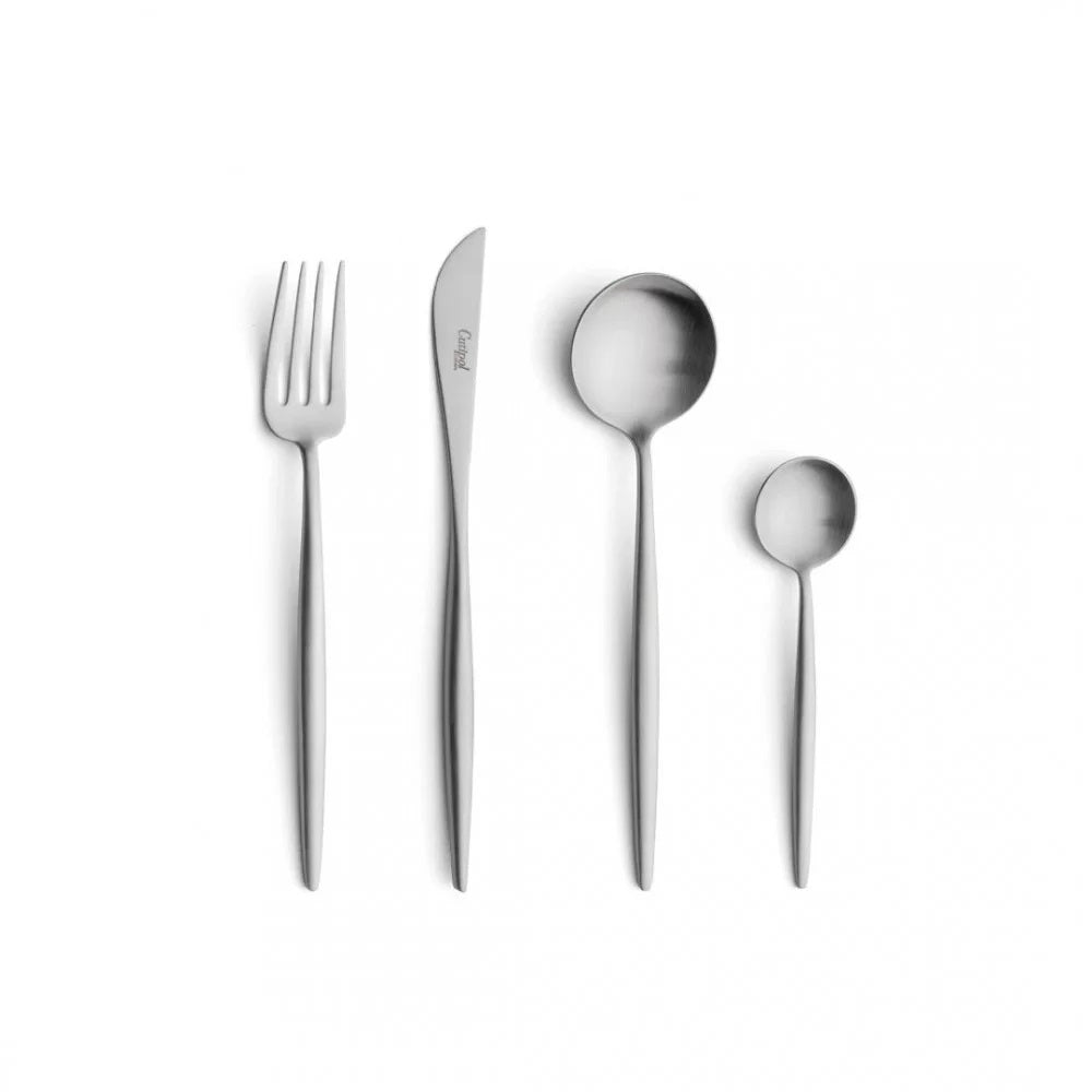 Set 24 de tacamuri, 6 persoane, otel inoxidabil, argintiu