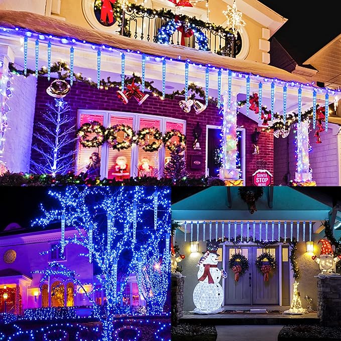 Instalatie Craciun, 8 turturi 20-30 cm, 36 LED, 3 metri