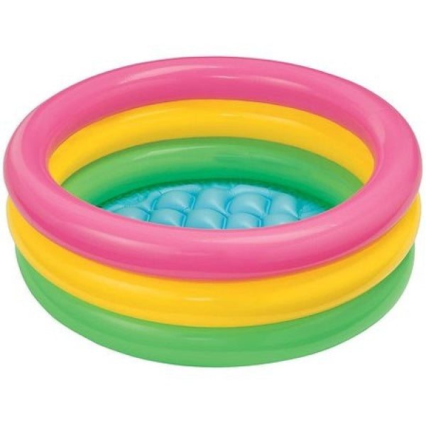 Piscina Gonflabila Intex cu 3 Inele, 61 x 22 cm + Cadou Mingee Gonflabila pentru Apa