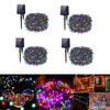 Set 4 x Decoratiune cu Incarcare Solara 100 LED, 10 Metri - Multicolor