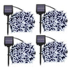 Set 4 x Decoratiune cu Incarcare Solara 100 LED, 10 Metri - Alb Rece