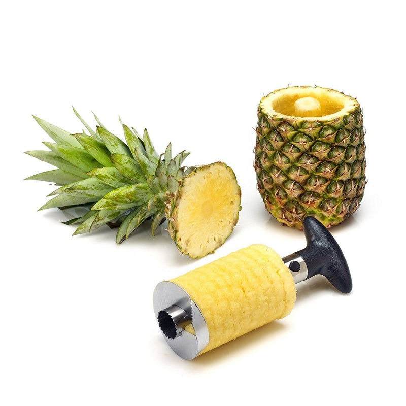 Dispozitiv pentru decojit/feliat ananas