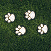 Set 4 lampi solare paw print light