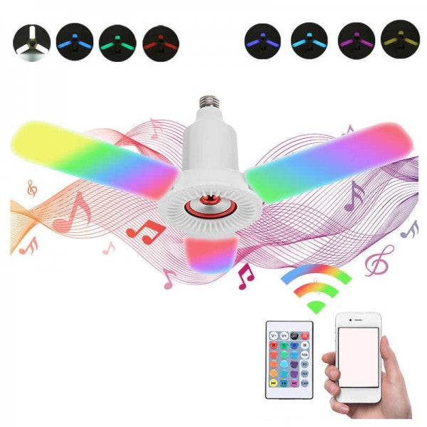 Lampa LED RGB 36W cu boxa bluetooth, senzor muzica si telecomanda