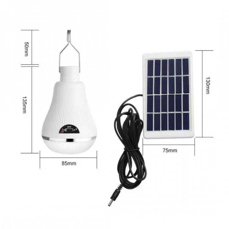 Bec led portabil cu panou solar 5W