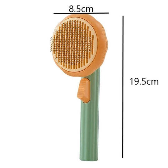 Perie par de animale cu buton de autocuratare Circle Brush