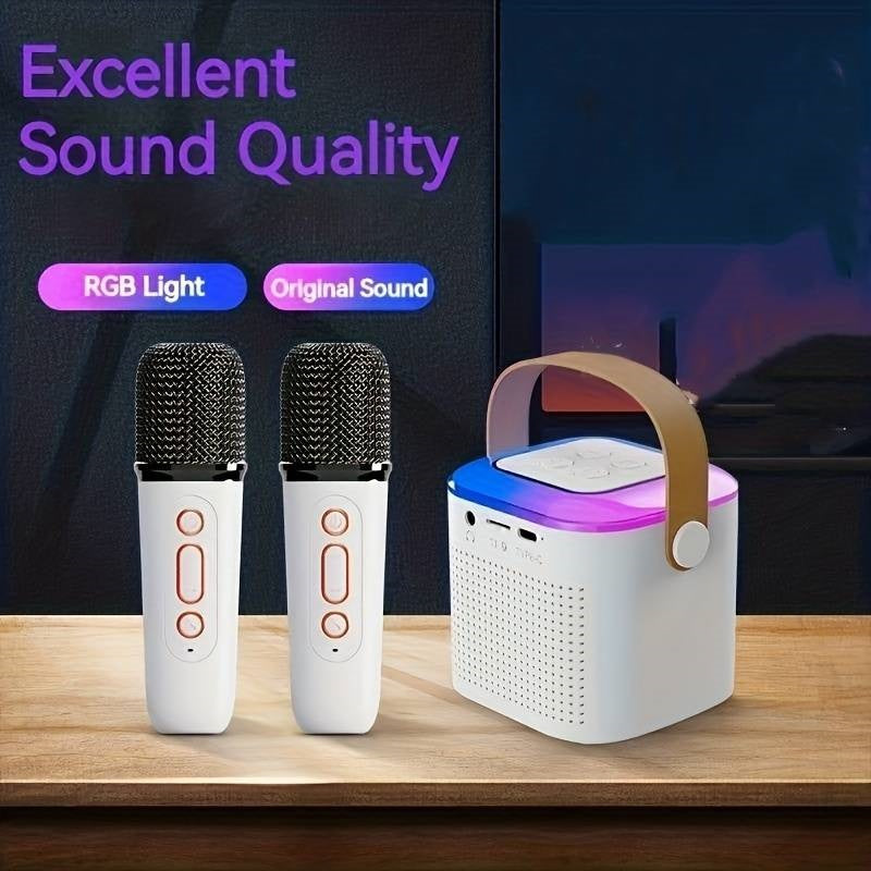 Boxa led portabila cu microfon karaoke, putere 6w, sunet stereo 3D