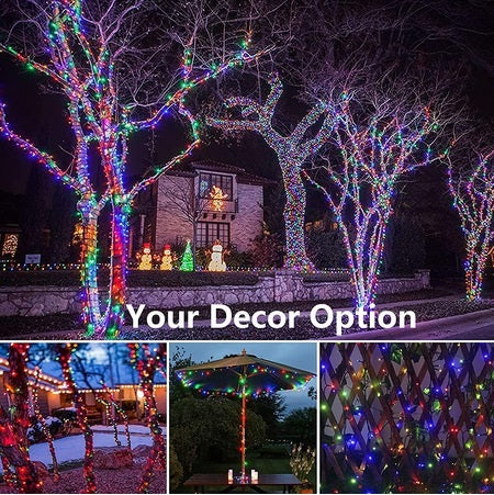 Set 3 x Decoratiune solara 100 LED - multicolor