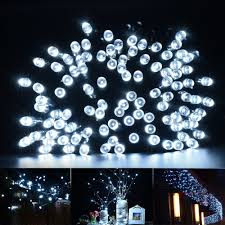 Decoratiune 100 LED pentru exterior cu incarcare solara