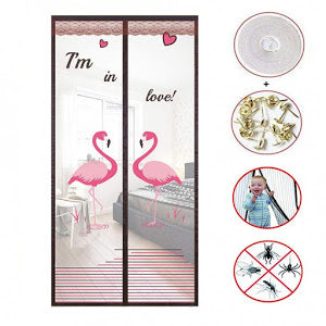 Perdea antiinsecte 90 x 210 cm, model Flamingo